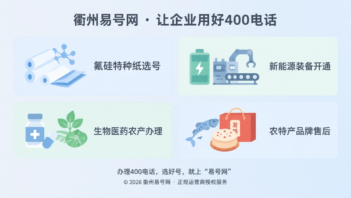 衢州易号网400电话办理流程