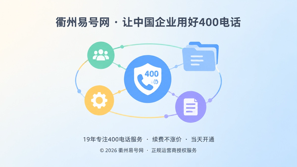 400电话长期通信权益与号码治理抽象插画