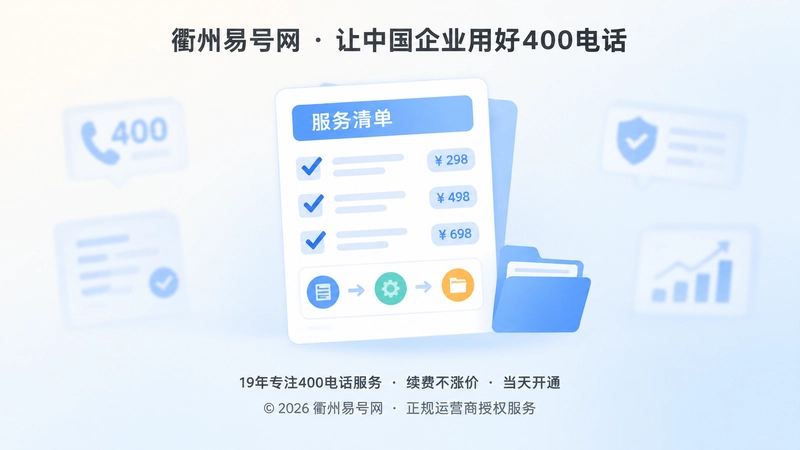 聚焦放大服务清单卡片，示意核对费用与服务边界