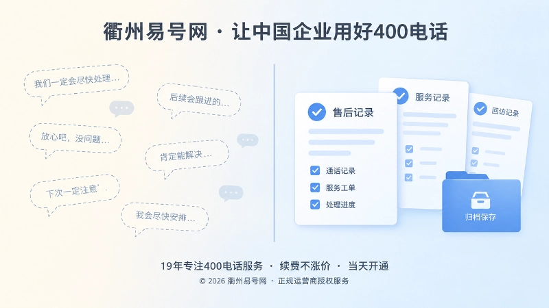 左右对比图，口头承诺与可查售后记录的差别
