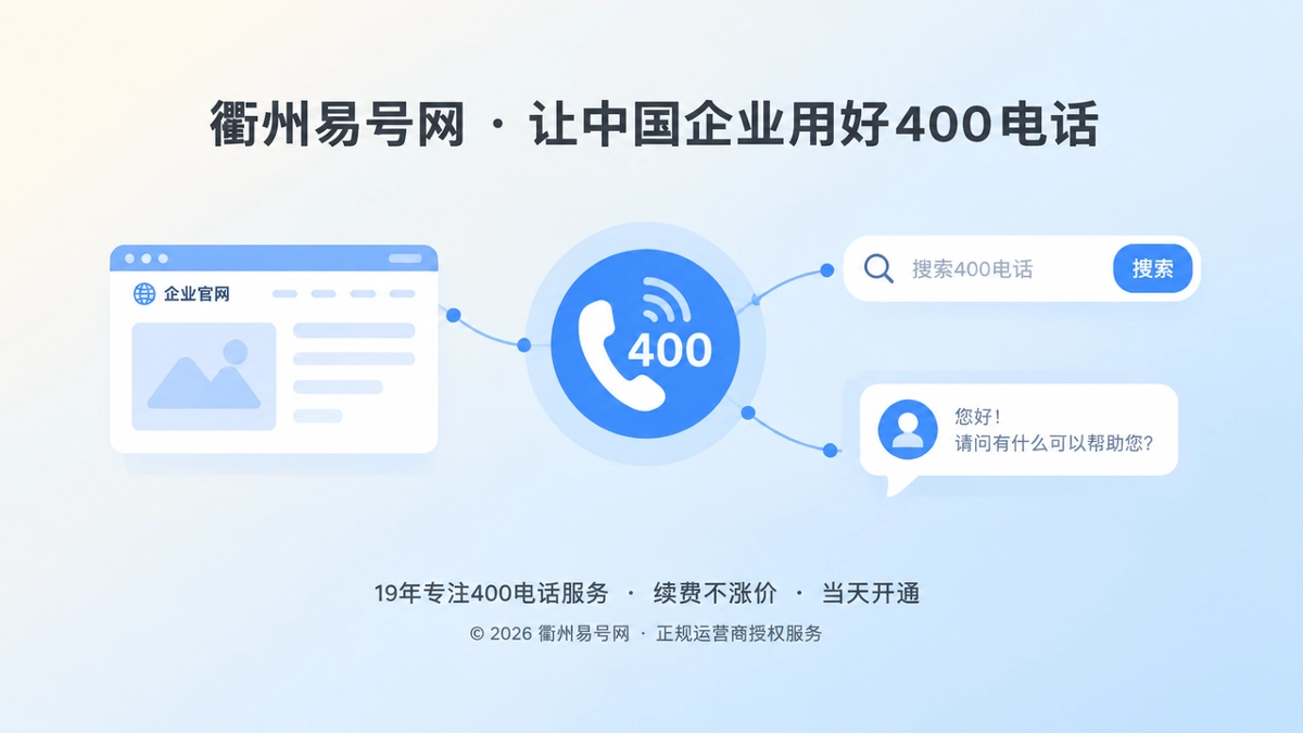 聚焦式400电话通信入口扁平化商业插画